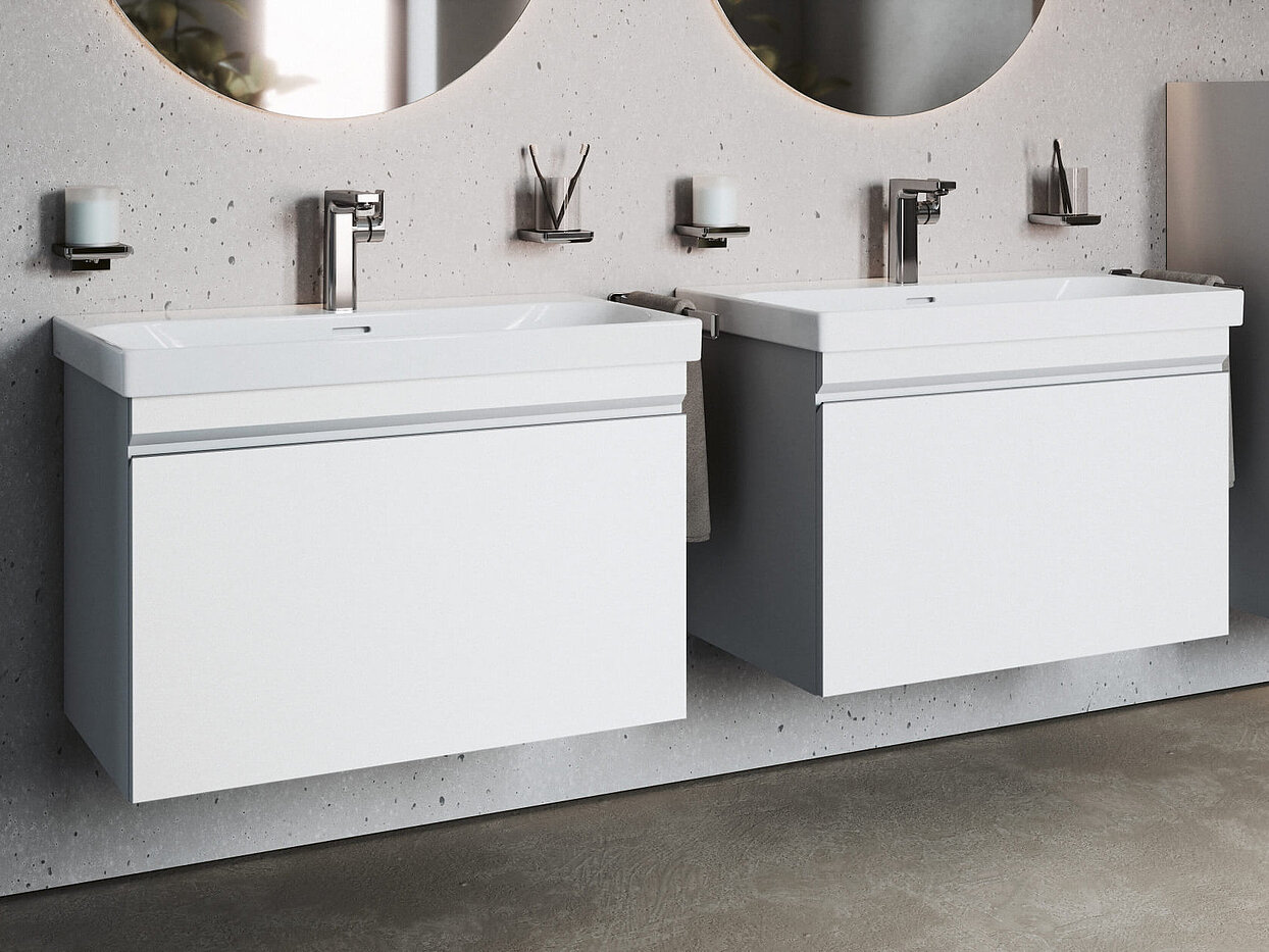 © FOR FOR MyStyle Waschtische Waschtischunterschrännke weiß Armaturen chrom