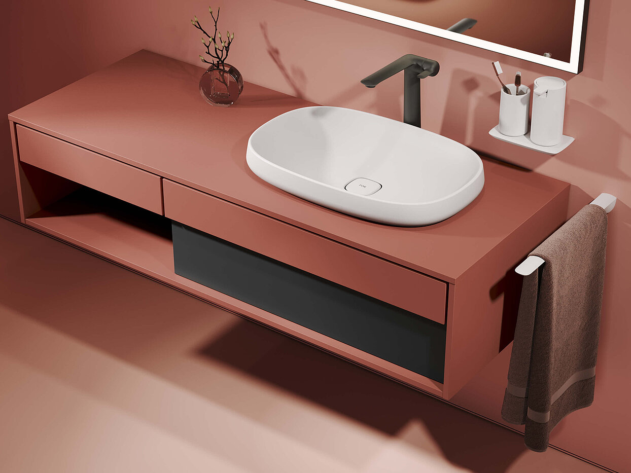 © FOR Aufsatzbecken für modernen Waschtisch Odivis FOR Badwelt